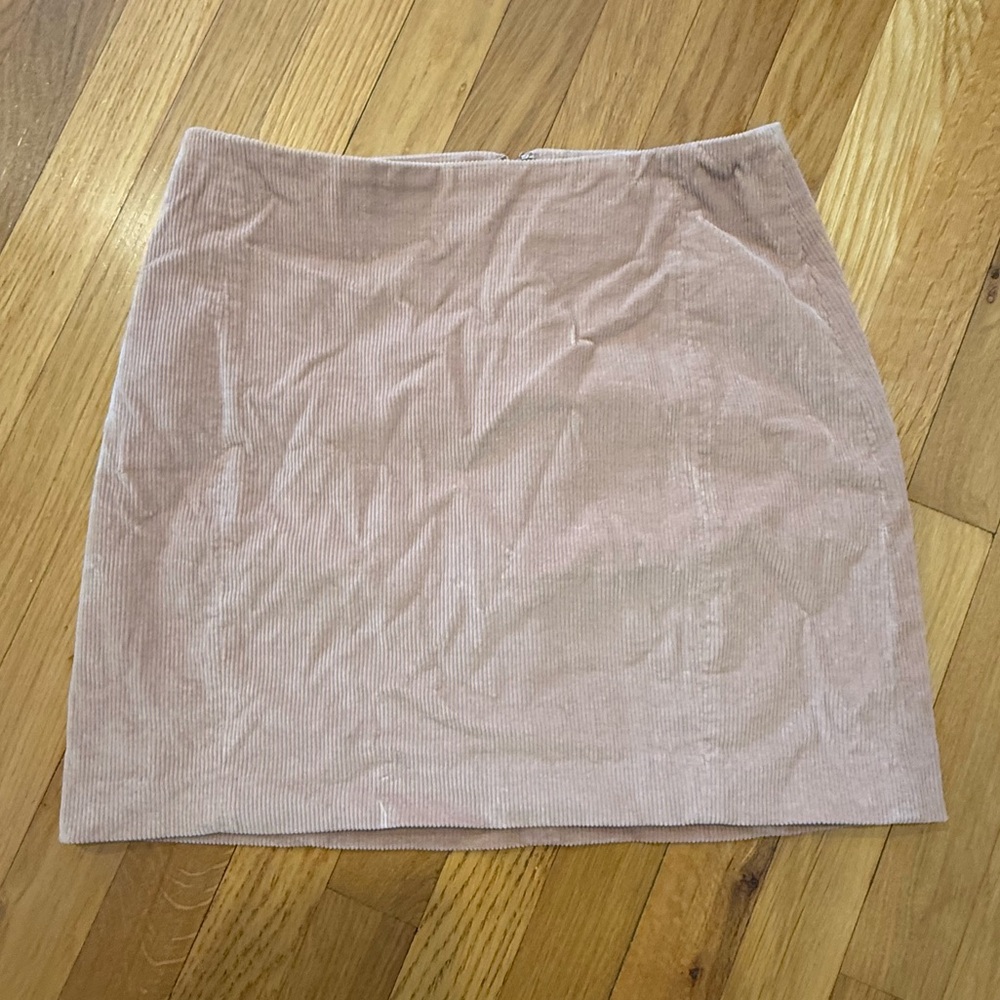 Aritzia Dusty Pink Corduroy Mini Skirt